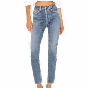 AGOLDE Riley High Rise Straight Crop Jeans